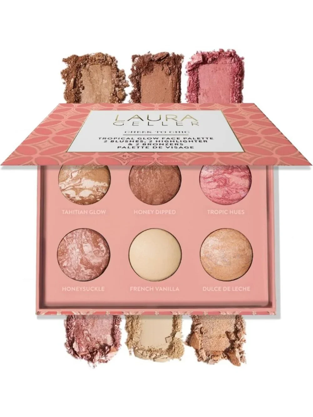 Tropical Glow Baked Face Palette | 2 Blushes, 2 Bronzers & 2 Highlighters